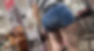 Nice Bubble Booty pawg milf in jean shorts
