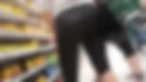 Hot Little Ass in Black Tights at the Supermarket Creepshots Gallery