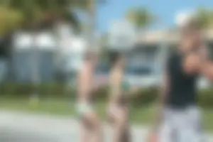 Sexy Florida beach bikini girls, some topless