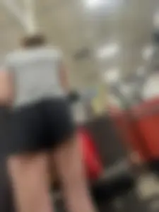 Blonde booty peeking out of shorts😼