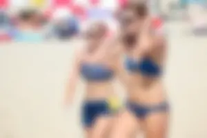 Lifeguard tournament girls on the beach