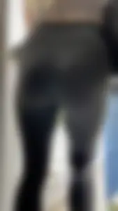Blonde College Girl In Leggings Girl Keeps Touching Her Booty