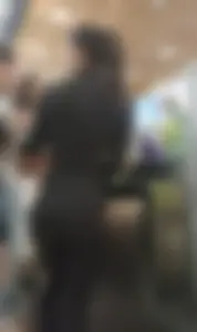 2x1 milf with beautiful butt and small waist, and girl in very tight black lycra shorts [OC]
