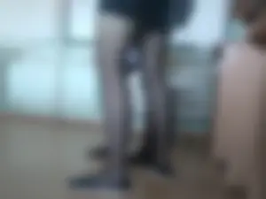 Girl in Black Pantyhose and Flats Classroom Closeup Candid