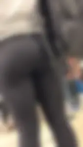 PAWG airport line bend over and creeped on from behind (OC video)