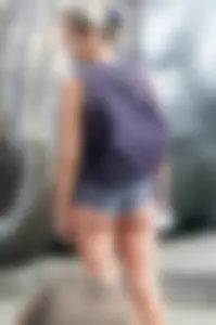 Perfect Booty In Spandex Mini Shorts Nature Park Creepshot