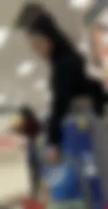 Very round Asian spandex ass at target