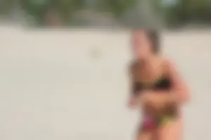 Lifeguard tournament girls on the beach