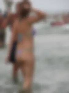 Candid beach and bikini babes