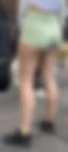 Slim thick girl in very thight shorts