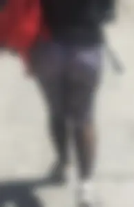 Hottie with a nice ass walking in patterned leggings
