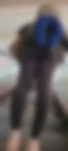 PAWG in black leggings. (Ass flexing)