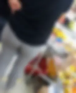 Milf with round and tight butt in gray leggings