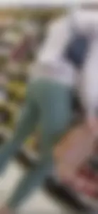 Hot Skinny Girl w/ Cute Little Hot Ass in Tight Green Leggings