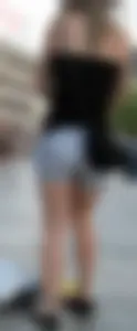2 pretty blonde friends out in shorts