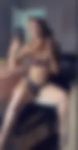 Hot Asian Girl Sitting in Lingerie on Bed Mirror Selfie