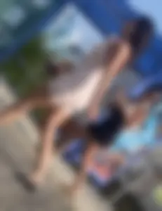 Pawg in sexy tan bodysuit on boardwalk(ALL OC)