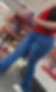 Target worker in stretch jeans and juicy ass