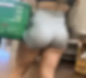 Blonde with fantastic ass and thighs in grey shorts (OC)