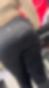 latina with a nice butt in leggings capped in mall