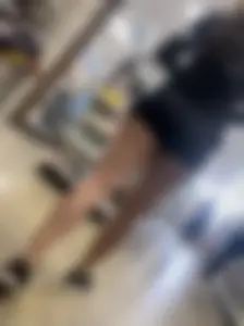 Sexy lightskin girl in shorts