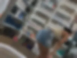Extremely Hot Latina in Mini Skirt Showing Big Cheeks