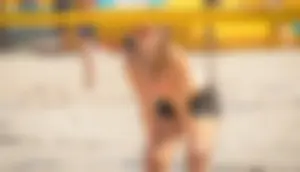 Beach volleyball babes in bikinis
