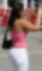 Hot Ass in White Tight Pants Street VPL Candid