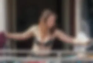 Hot milf next door hanging panties, showing pokies and wearing underwear