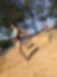 Two Milfs in Swimsuits at a Lake Beach Creepshots Gallery
