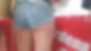 Candid Girl Adjusting Her Mini Shorts Closeup Booty Creepshot