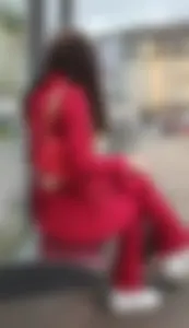Hot minx in a slutty red outfit