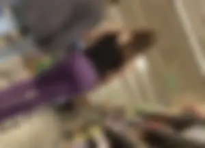 Skinny mom with jiggly little ass in purple leggings  ( VTL)