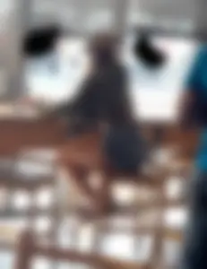 Fit pawg studying at Starbucks