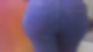 Thick girl with a fat ass in tight jeans