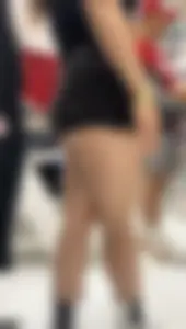 CHEEKED UP LIGHT SKIN LATINA! (Short shorts ;)