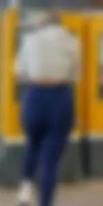 Breathtaking blonde German bimbo PAWG (BBL?) in navy leggings