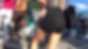 Hot candid teen wearing tight shorts, street creepshots