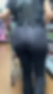 Almost see through leggings on milf