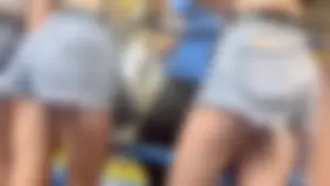 Trio of teen ass with their cheeks out