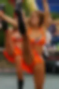 Candid cheerleaders