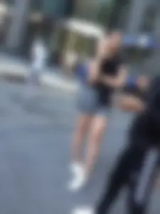 Thick big booty teen with braces in tight grey spandex shorts