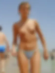 Nude beach and topless girls