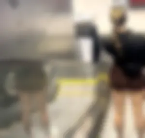 Super tight round ass EATING UP spandex shorts