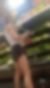 Blonde college babe loose shorts (oc)