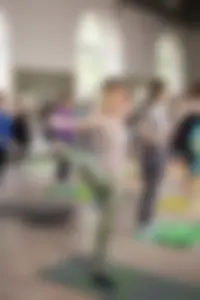 Girl in Green Yoga Pants Working out on a Mat