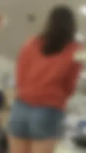 College girl in jean short shorts shopping in target! OC