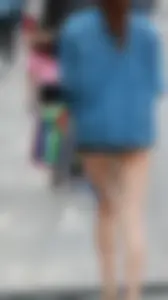 Candid skinny Chinese asses in shorts