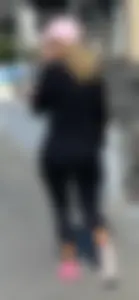 Went on a walk with my friend’s blonde bombshell milf