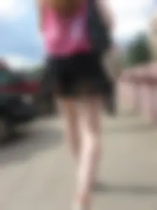 Hot Legs With Very White Skin Candid Upskirt